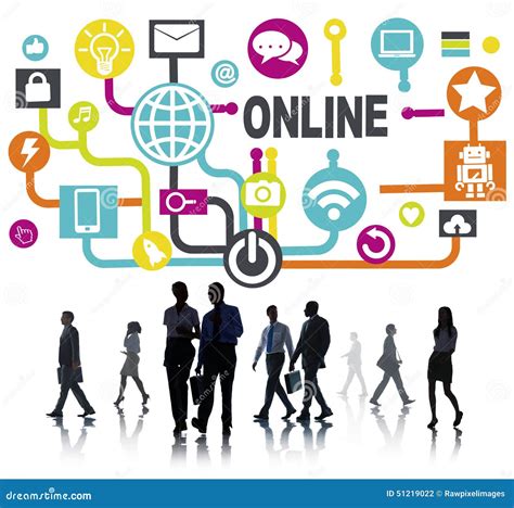 Global Online Communication Social Networking Technology Concept Stock