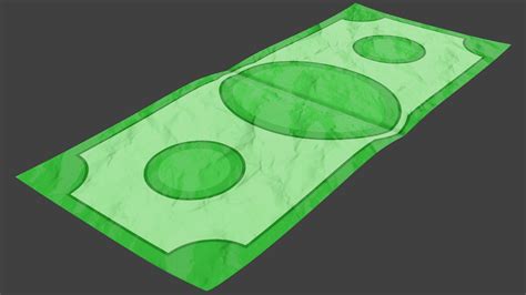 3d Cartoon Money Bill Crumpled V2 Turbosquid 2005811