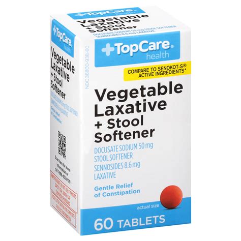 Topcare Health Vegetable Laxative Stool Softener Tablets Hy Vee