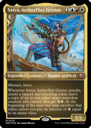 Satya Aetherflux Genius Foil Etched Commander Modern Horizons 3