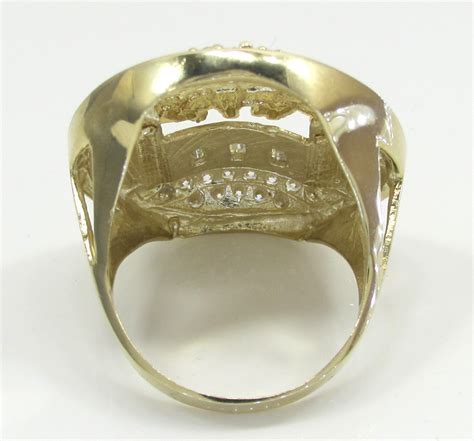 Buy Mens 10k Yellow Gold The Last Supper Cz Ring 250ct Online At So