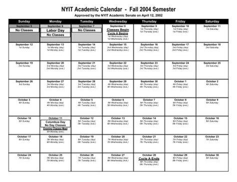 Nyit Academic Calendar Fall 2024 Pdf Nonna Lettie