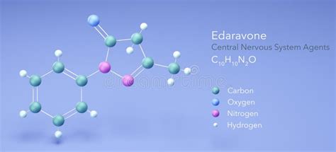 Edaravone Molecule Molecular Structures Cns Agents 3d Model