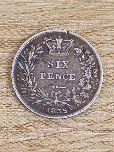 1835 Sixpence William Iv British Silver Coin Ebay