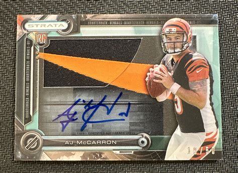 Strata Clear Cut Relics Emerald Aj Mccarron Rpa Rookie Patch