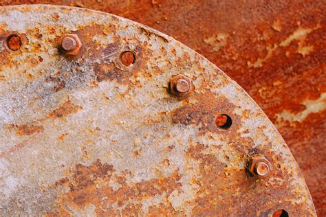 Rusted Metal Surface And Screw Nut Free Stock Photo Imagecarrier