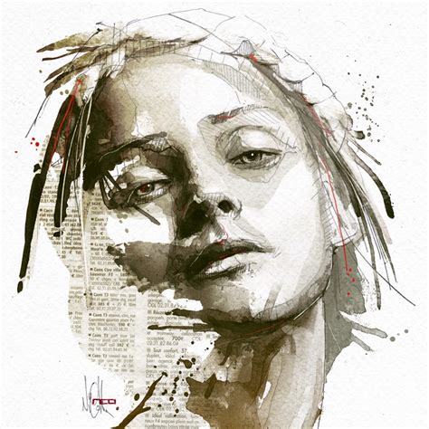 Mixed Media Portraits By Florian Nicolle Colossal Mixed Media