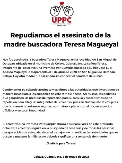 La Madre Buscadora Teresa Magueyal Fue Asesinada En Celaya Infobae