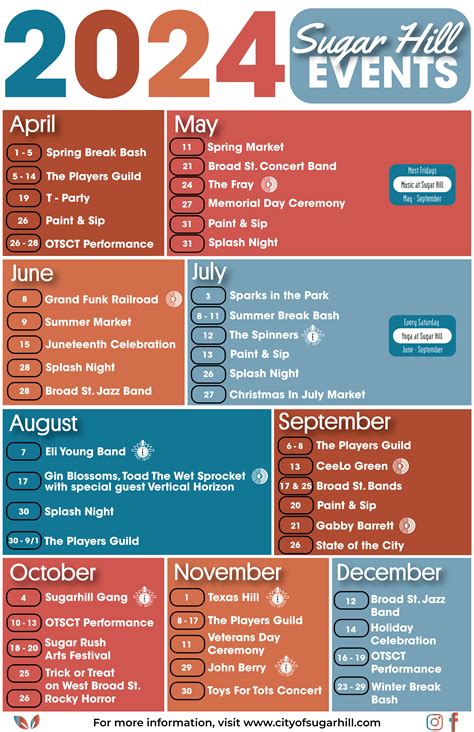 2024 Event Calendar – City of Sugar Hill