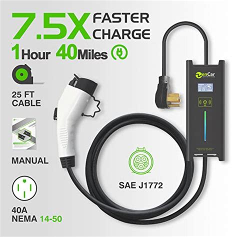 Reviews For Zencar Level 2 Ev Charger 40 Amp Portable Evse Mini Wallbox Home Ev Charging Station