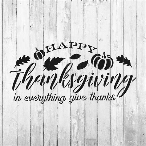 Happy Thanksgiving Give Thanks Stencil | Stencil Revolution