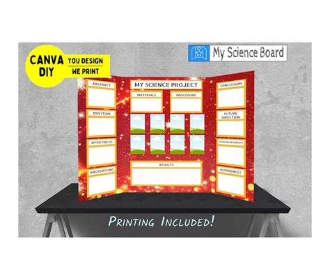 Science Fair Tri-fold Display You Design & We Print Only 24.99 - Etsy