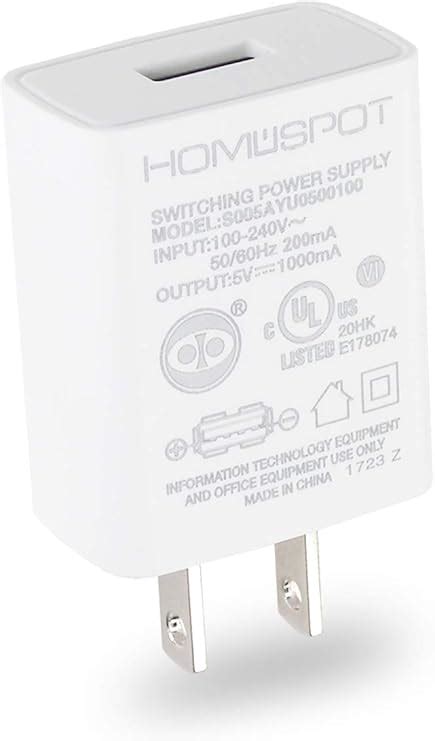 Homespot Ul Certified Usb Wall Charger V A Plug In Door Power Ac