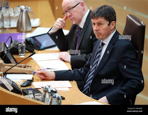 Presiding Officer of the Scottish Parliament Ken Macintosh (right) and ...