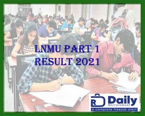 LNMU Part 1 Results 2021 Out BA BSC BCOM Various Results Check