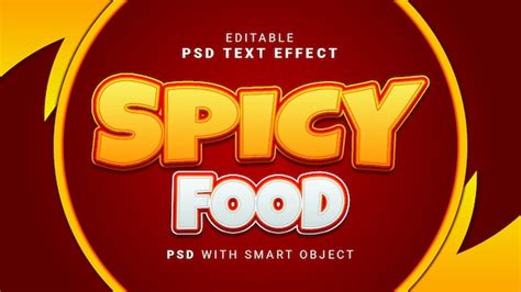 Premium Psd Spicy Food Text Effect