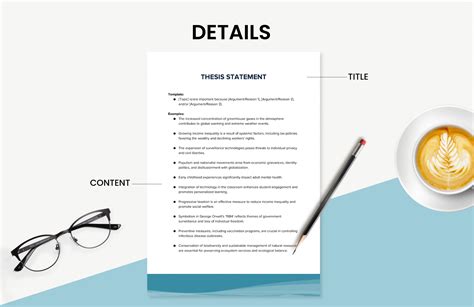 Thesis Statement Template in Word, PDF, Google Docs - Download ...