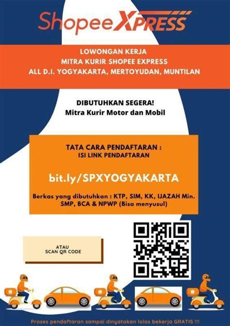 Lowongan Kerja Mitra Kurir Motor Mobil Di Shopee Xpress LokerJogja ID