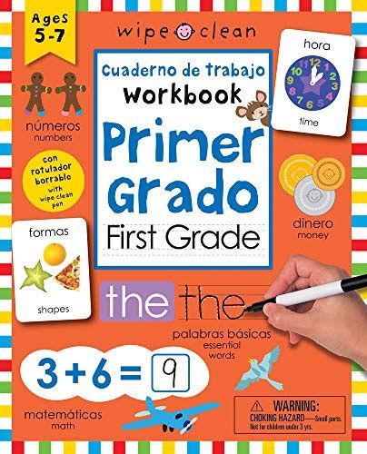 Primer Grado Cuaderno De Trabajo First Grade Workbook Ages Wipe