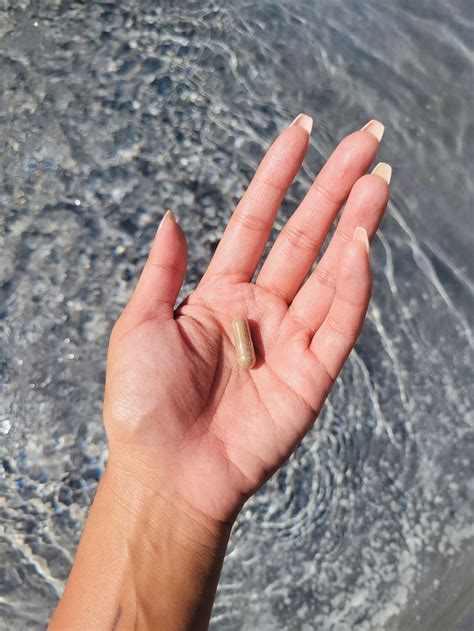 Pill In Hand Holding Product Water Ripples Pool Photography Aqua