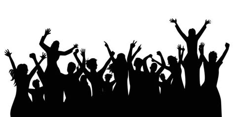 Concert Crowd Silhouette Vector Art, Icons, and Graphics for Free Download