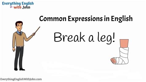 Break A Leg English Expressions Youtube