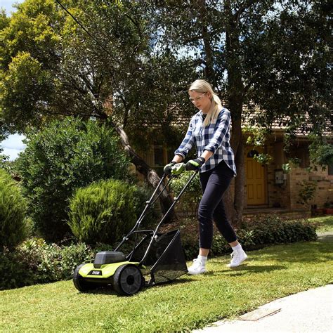 Ryobi One 18v 35cm Cylinder Lawn Mower Skin Only Bunnings New Zealand