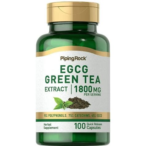 Egcg Green Tea Extract 1800 Mg 100 Capsules Standardized Supplement