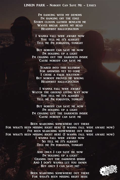 Nobody Can Save Me One More Light Linkin Park Lyrics With Images