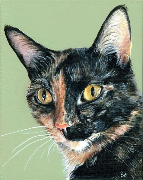 Custom Cat Portrait 810 Acrylic Painting Commissioned Pet Etsy