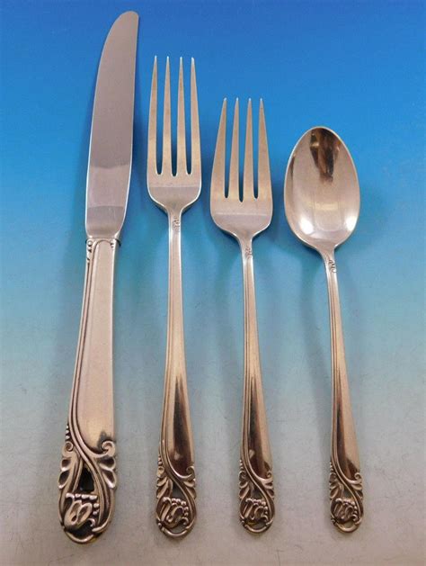 Spring Glory By International Sterling Silver Flatware Service 8 Set 52