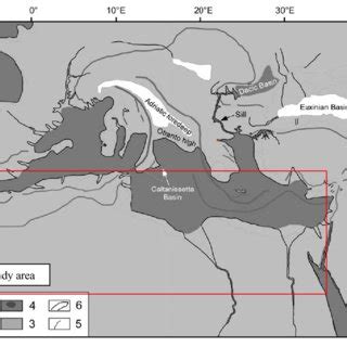 Paleogeographic Map Of The Mediterranean Basin And Eastern Paratethys