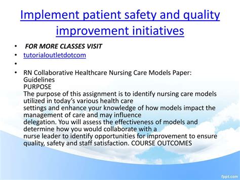 Ppt Implement Patient Safety And Quality Improvement Initiatives Tutorialoutlet Powerpoint