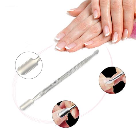 Pc Silver Stainless Steel Cuticle Pusher Nail Art Tools Way Nail