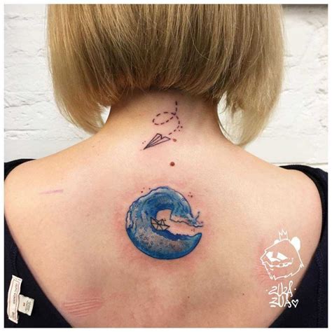 Paper Ship Tattoo Wave - Best Tattoo Ideas Gallery