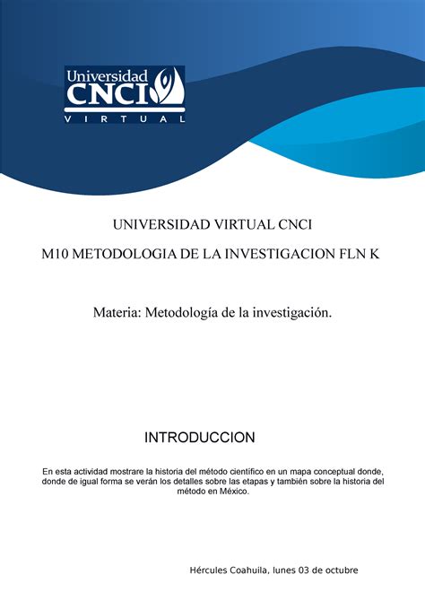 01 Actividad 1 M10 Metodologia De La Investigacion FLN K