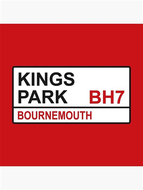 "Bournemouth Football Team Kings Park Street Sign" Poster for Sale by ...