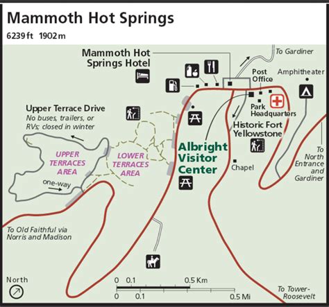 Mammoth Area Map | Yellowstone Maps