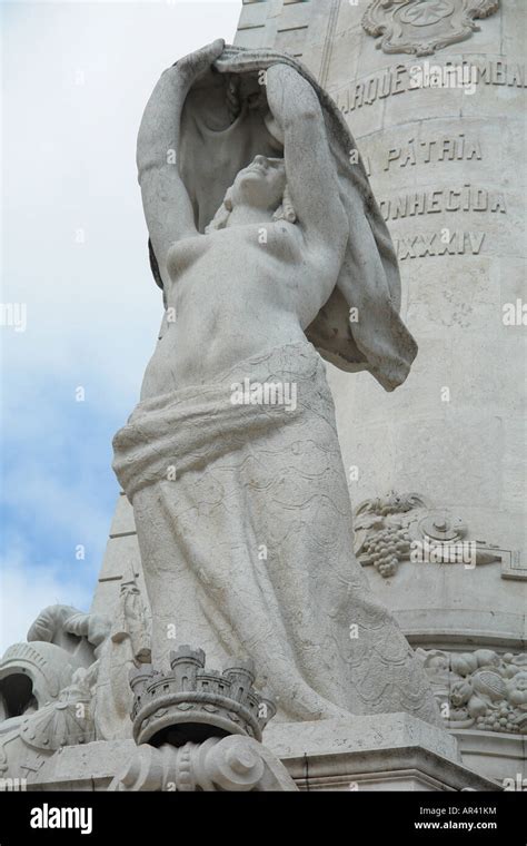 Detail Of Statue Of Marques De Pombal Stock Photo Alamy