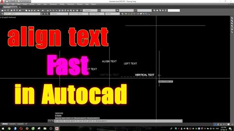 Lisp Autocad Lisp Align Text In Autocad Youtube