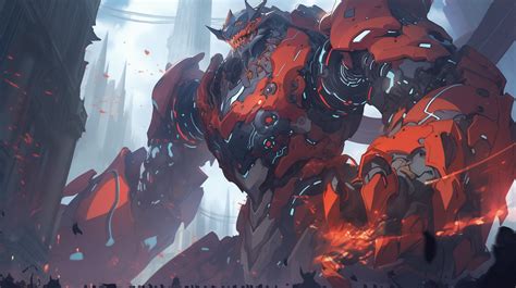 Epic Mecha Anime Battle Wallpaper Hd By Patrika