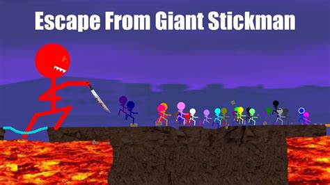 Escape From Giant Stickman Survival Marble Race In Algodoo Marble