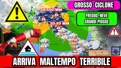 METEO ITALIA GROSSO CICLONE FREDDO NEVE E GRANDI PIOGGE GIULIACCI