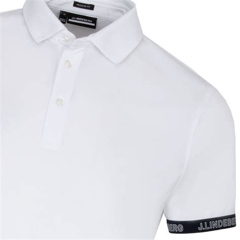 J Lindeberg Guy Polo Shirt White Scottsdale Golf