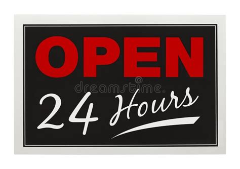 Open 24 Hours Royalty Free Stock Photography Image 34641427