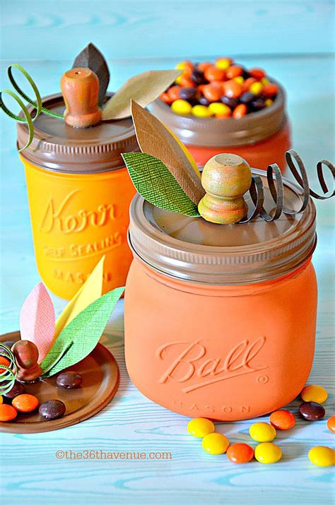 Pumpkin Mason Jars Thanksgiving Centerpiecewomansday Fall Mason Jar