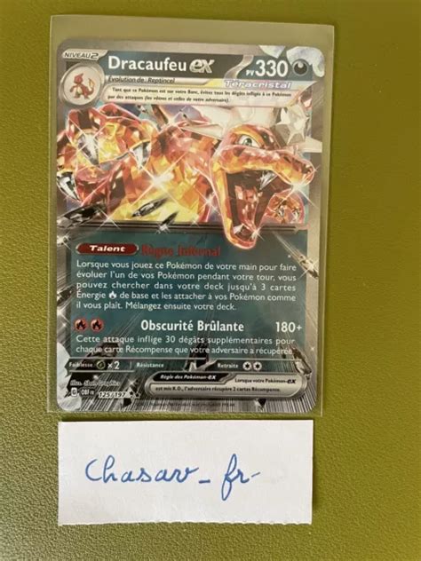 CARTE POKÉMON Dracaufeu EX 125 197 OBF Flammes Obsidiennes Française