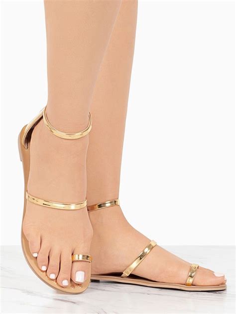 Heel Sandals Outfit Toe Ring Sandals Toe Post Sandals Shoes Flats