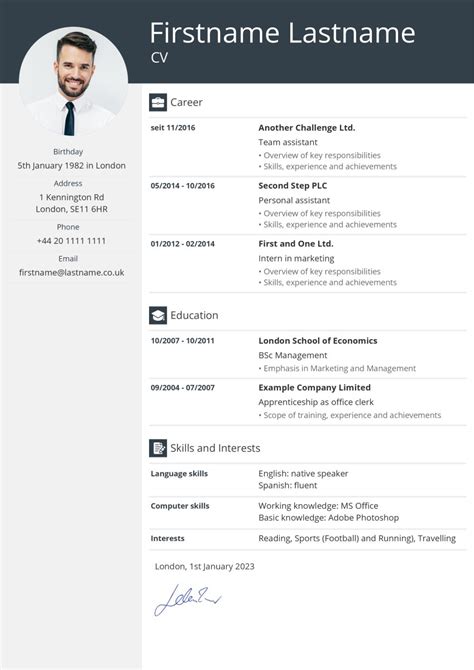 Latest CV templates & examples for your job application