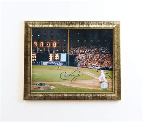 Cal Ripken Jr Signed Orioles Custom Framed Photo AIV Ironclad